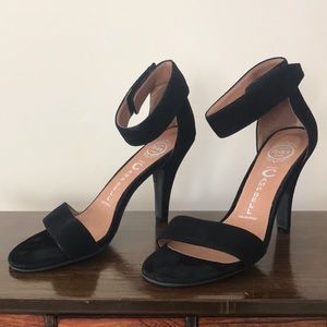 Black Strap Heels